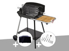 Barbecue horizontal et vertical excel grill  + housse + malette 8 accessoires in