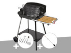 Barbecue horizontal et vertical excel grill  + malette 8 accessoires inox + kit