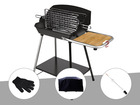Barbecue horizontal et vertical excel grill  + gant de protection + housse + kit