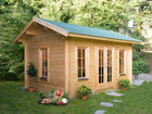Abri jardin bois "lugano 2" - 15.96 m² - 4.20 x 3.80 x 2.96 m - 45 mm