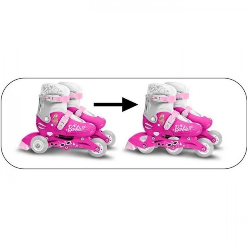 - patins en ligne deux en un 3 roues - barbie