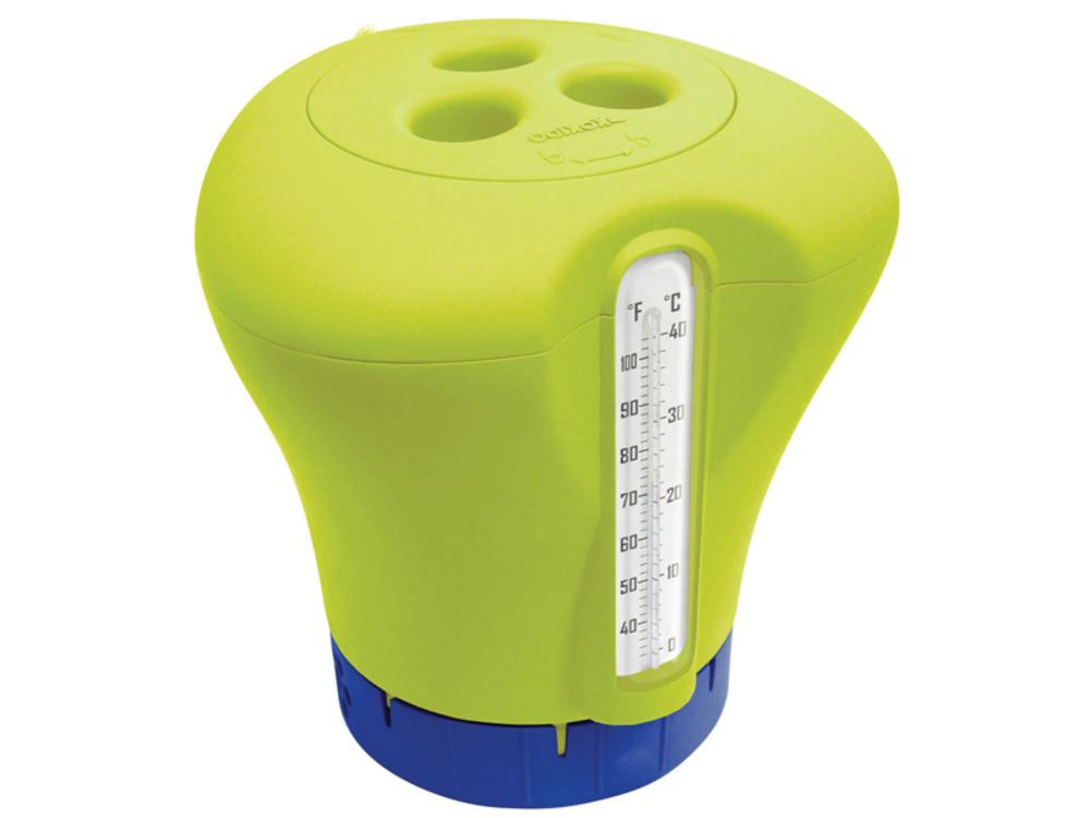 Thermomètre / distributeur de chlore 2 en 1 vert
