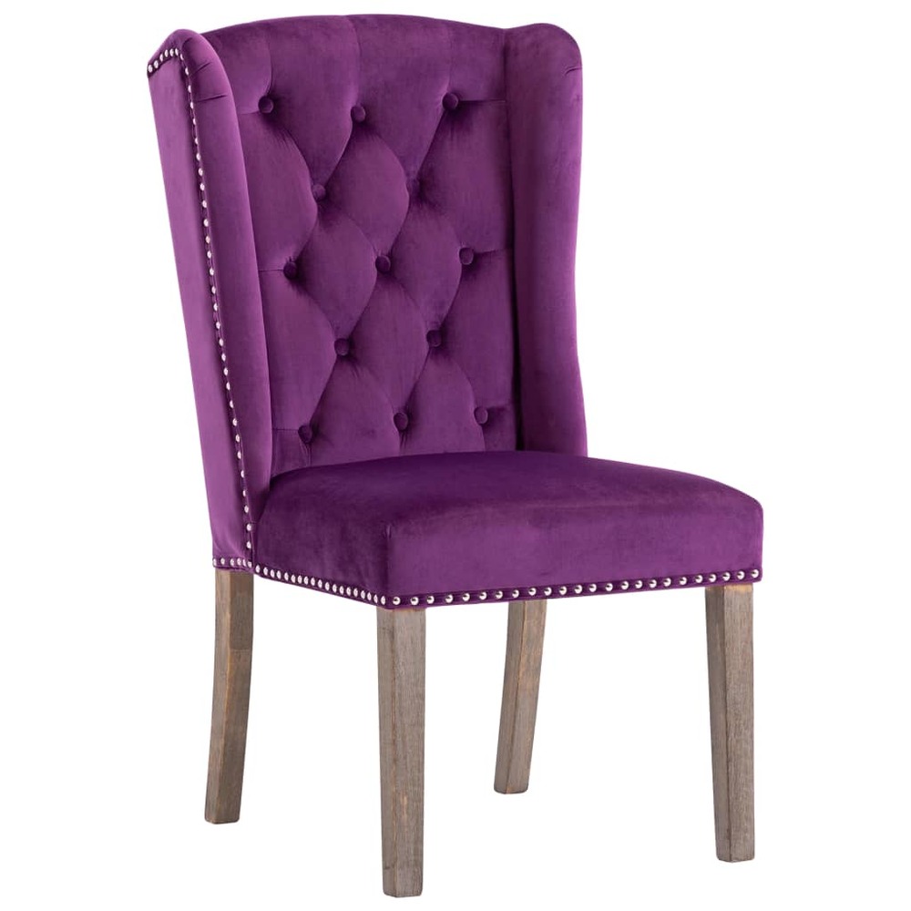 Chaise de salle à manger violet velours