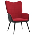 Chaise de relaxation rouge bordeaux velours et pvc