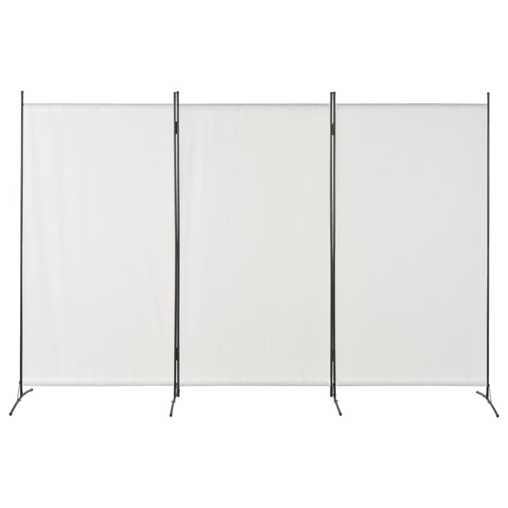 Cloison de séparation 3 panneaux blanc 260 x 180 cm
