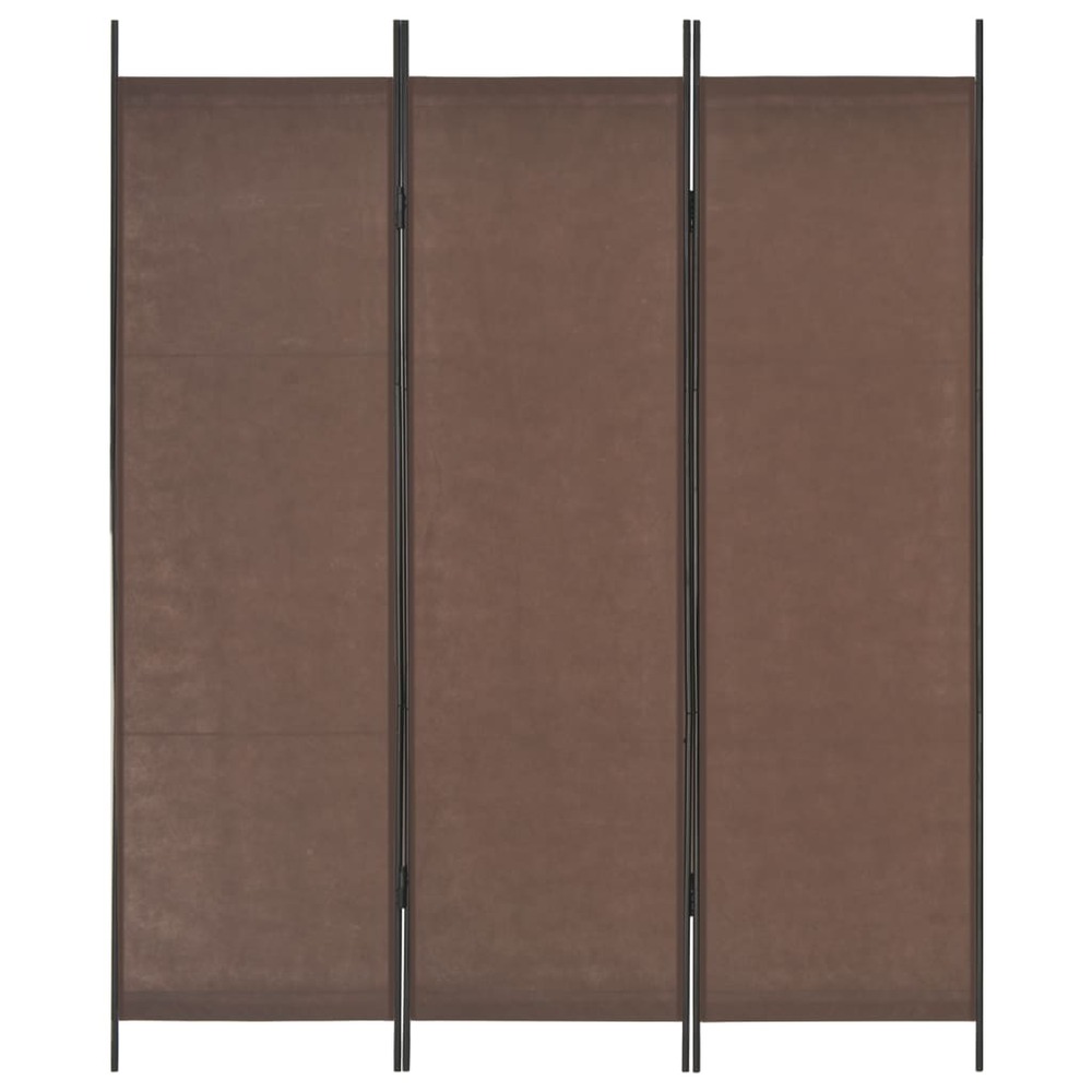 Cloison de séparation 3 panneaux marron 150x180 cm