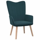 Chaise de relaxation bleu velours