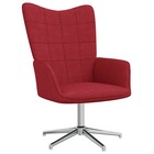 Chaise de relaxation rouge bordeaux tissu