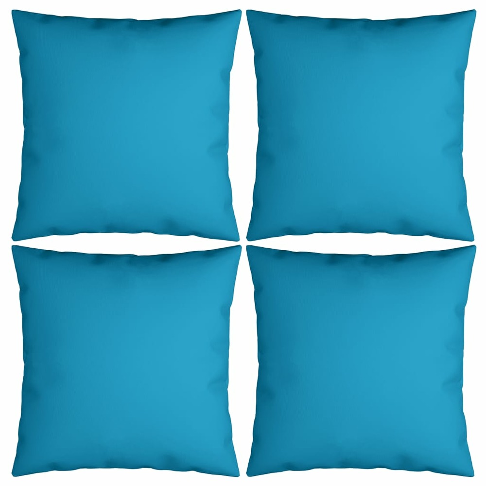 Coussins décoratifs 4 pcs bleu 60x60 cm tissu