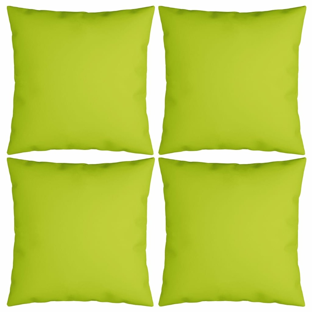 Coussins décoratifs 4 pcs vert vif 60x60 cm tissu