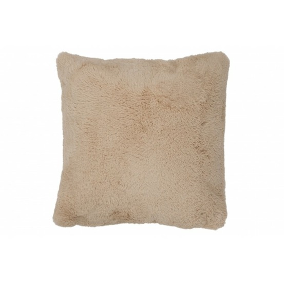 Coussin carré en polyester beige 42x42cm