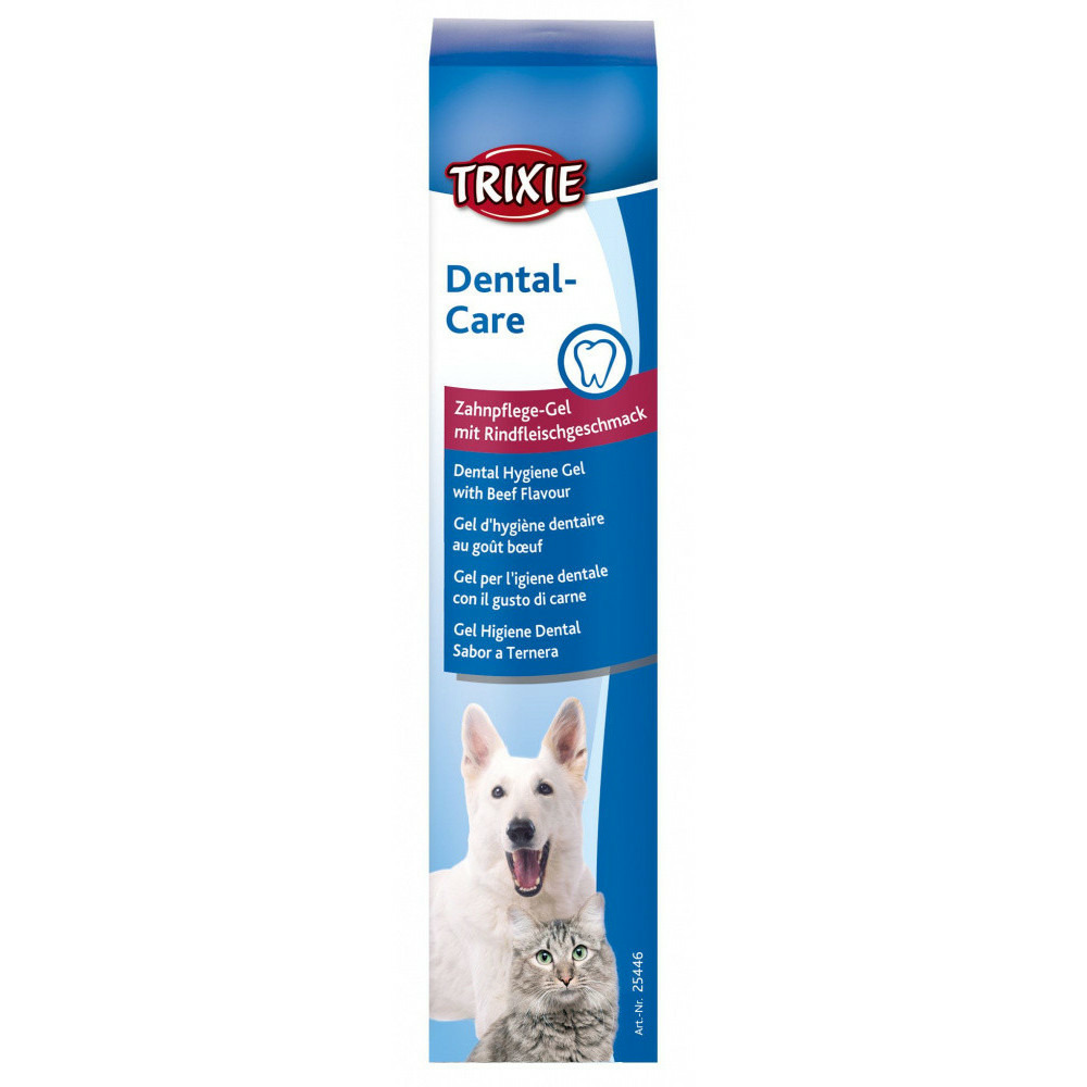 Gel d'hygiène dentaire au goût bœuf 100g pour chien