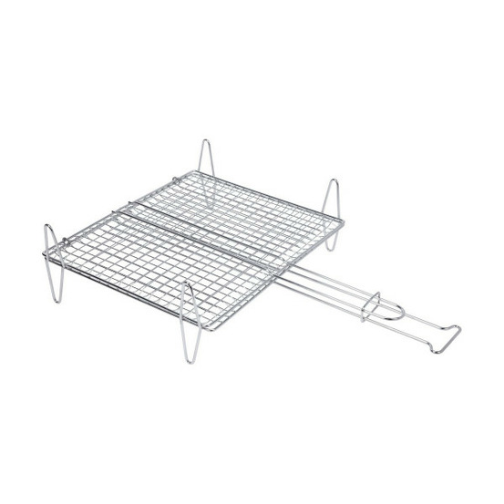 Grille de barbecue pour poissons zinc 30 x 35 cm