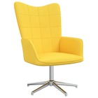 Chaise de relaxation jaune moutarde tissu