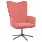 Chaise de relaxation rose velours