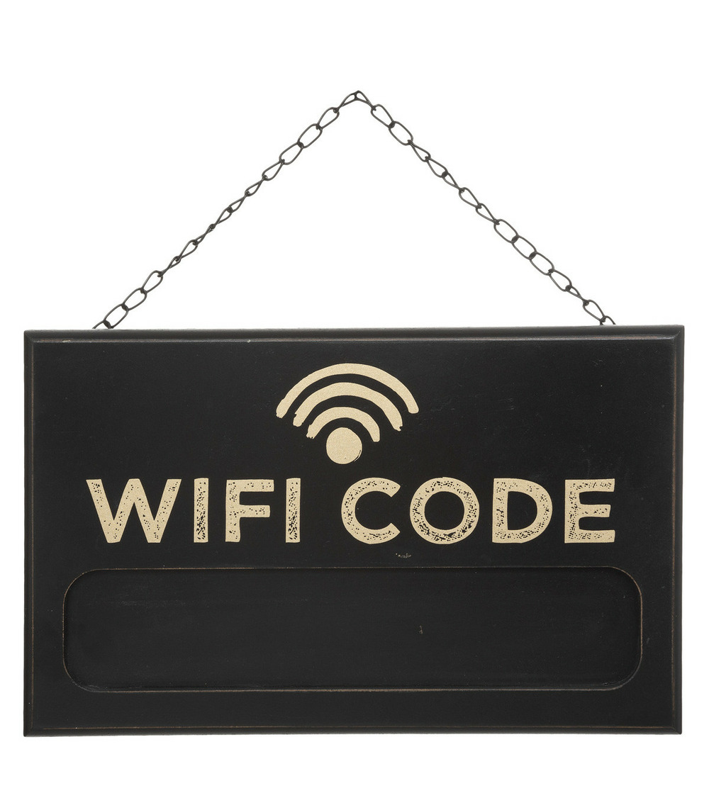Plaque mémo pour wifi code 35 x 22 cm