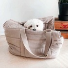 Hvor - sac de transport mode pour chien / chat, sable, 50x32x30cm