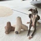 Breuuer - jouet pour chien avec couineurs, forme tétrapode, blanc, 20x20x20cm