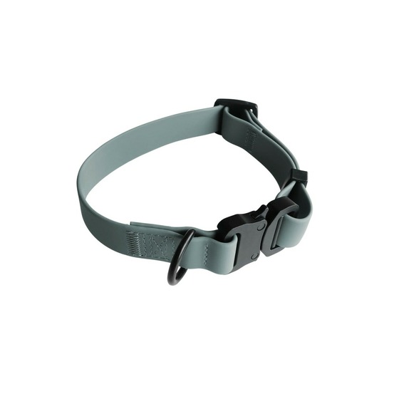 Mellem - collier chien réglable et imperméable, vert de gris, 43 - 56x2,5cm