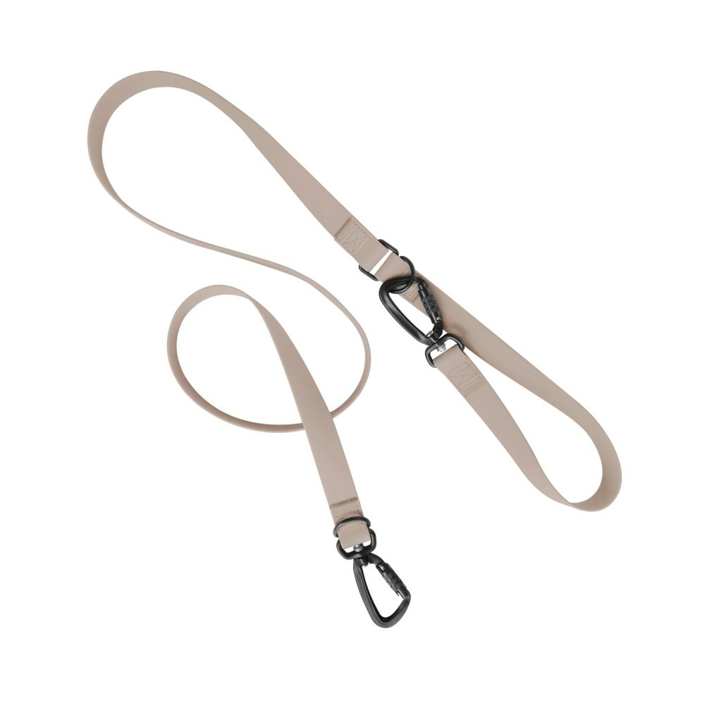 Mellem - laisse imperméable avec mousqueton aviation, rose nude, 90-180x2,5cm