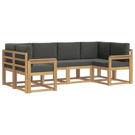 Ensemble de canapés d'extérieur 6 pc blanc et anthracite