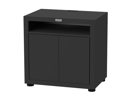 Meuble cuisson avec tablette pour cuisine extérieure - 80 x 55 cm - noir