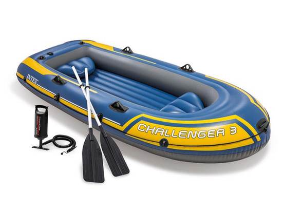Kit bateau gonflable 3 places challenger 3 avec rames et gonfleur