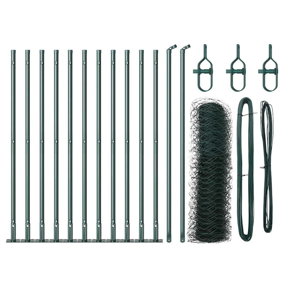 Poteau de clôture. Vert 25 x 0,4 m (maillage de 36 mm)