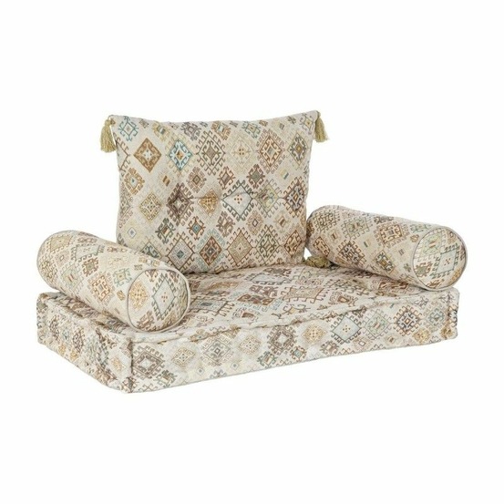 Chaise de jardin thyann beige coton (90 x 50 x 55 cm)