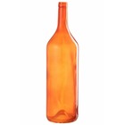 Vase bouteille long verre orange large