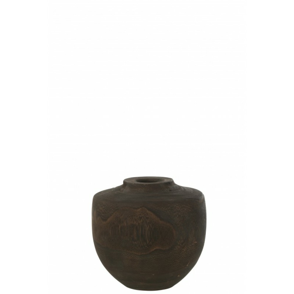 Vase en bois  17x17x16 cm
