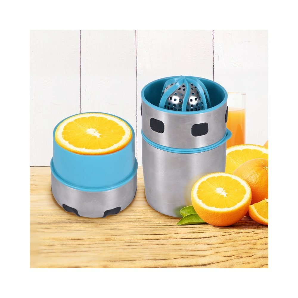 Presse-agrumes filtrant manuel juic'ezy | jus de fruits frais rapide | presse-citron inox