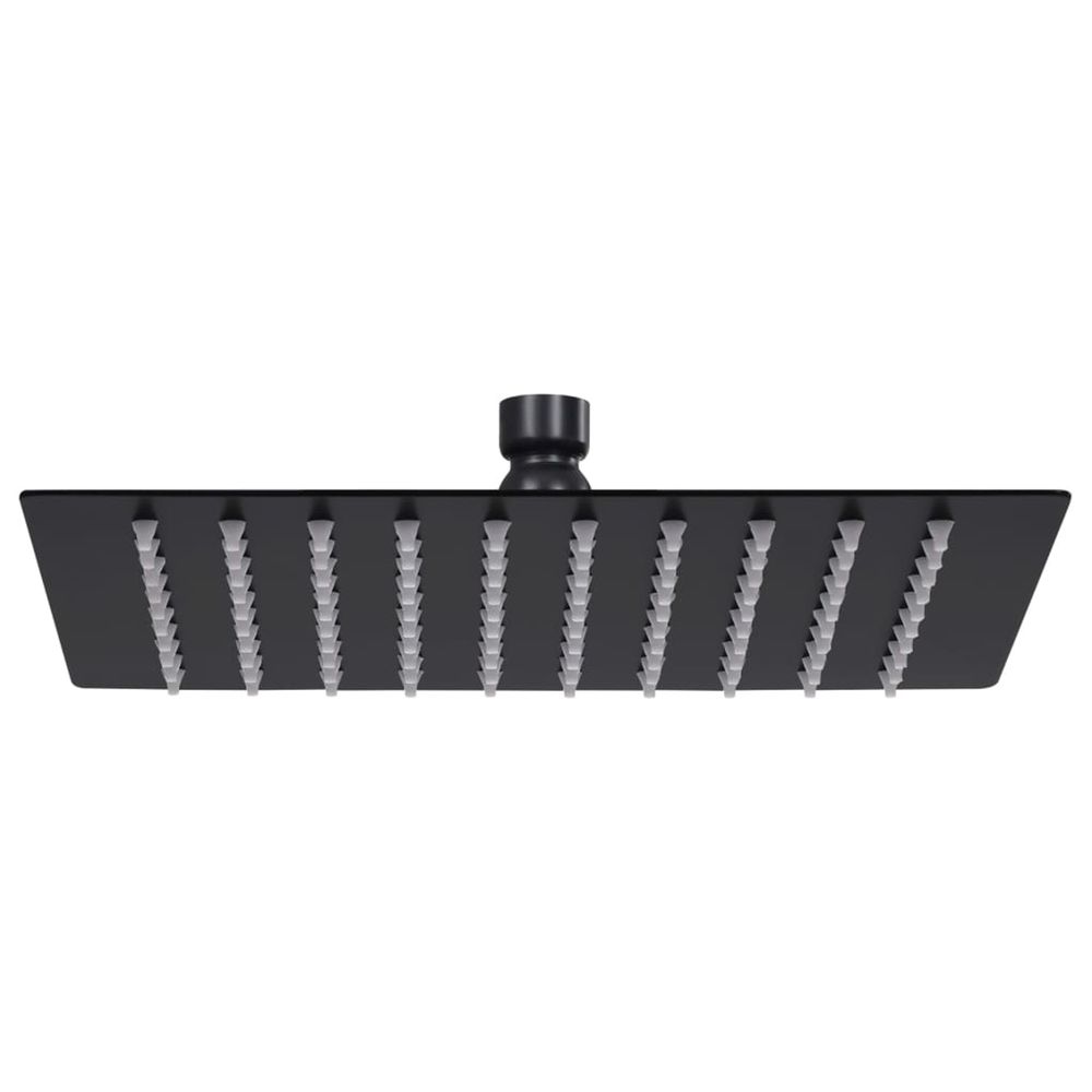 Pomme de douche pluie acier inoxydable 20x20 cm carrée noir
