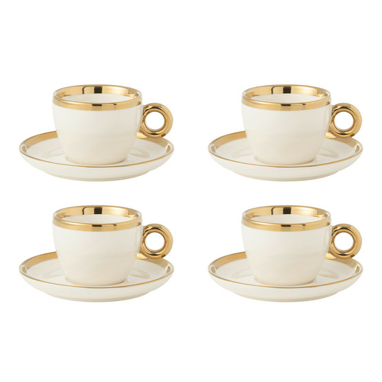 Lot de 4 tasses & sous-tasses