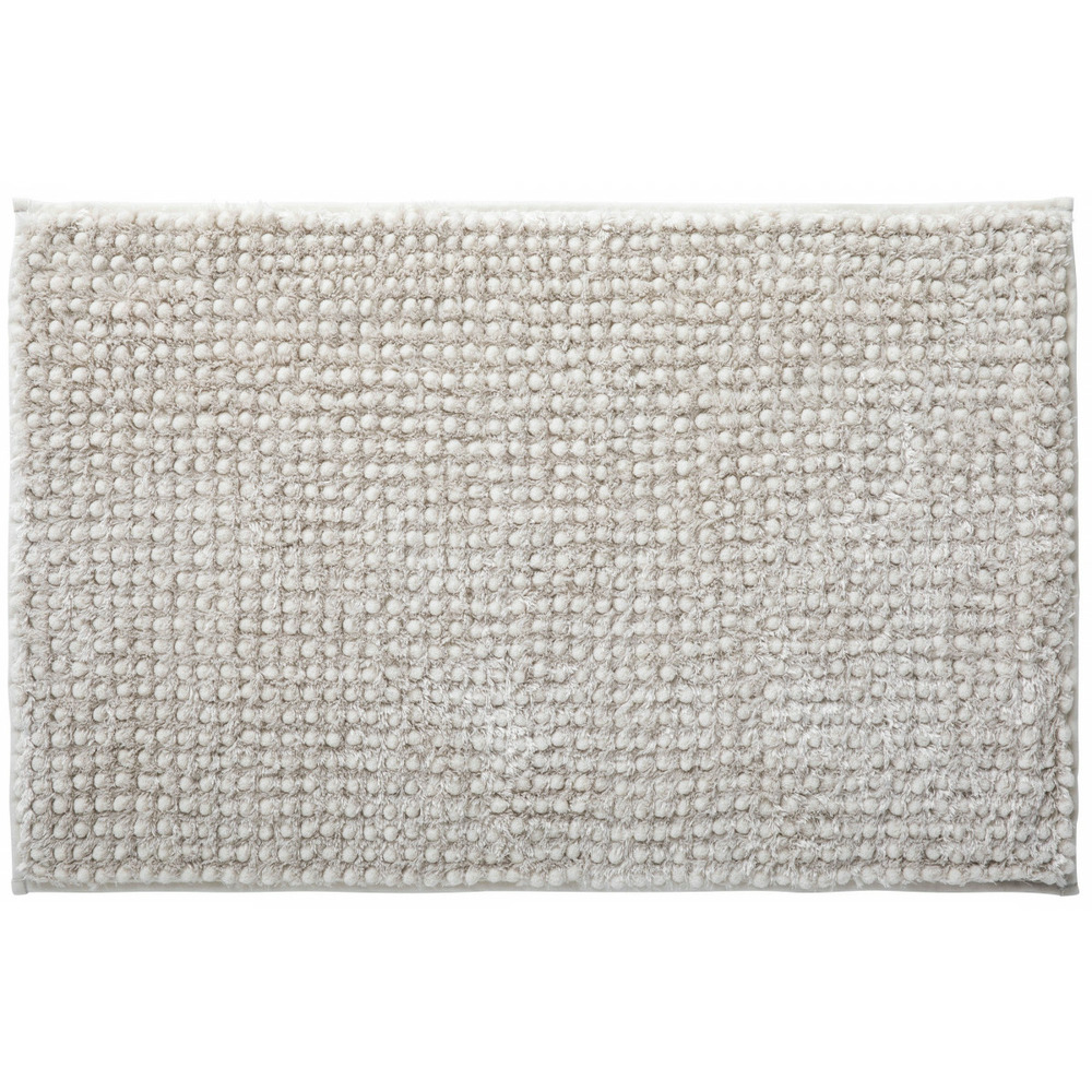 Softy - tapis de bain en polyester uni ivoire 50x80cm