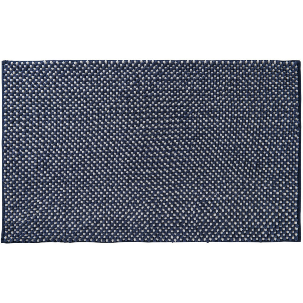 Aqua pool - tapis de bain en polyester uni bleu 50x80cm