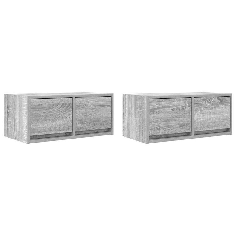 Meubles tv 2 pcs sonoma gris 60x31x25,5 cm bois d'ingénierie