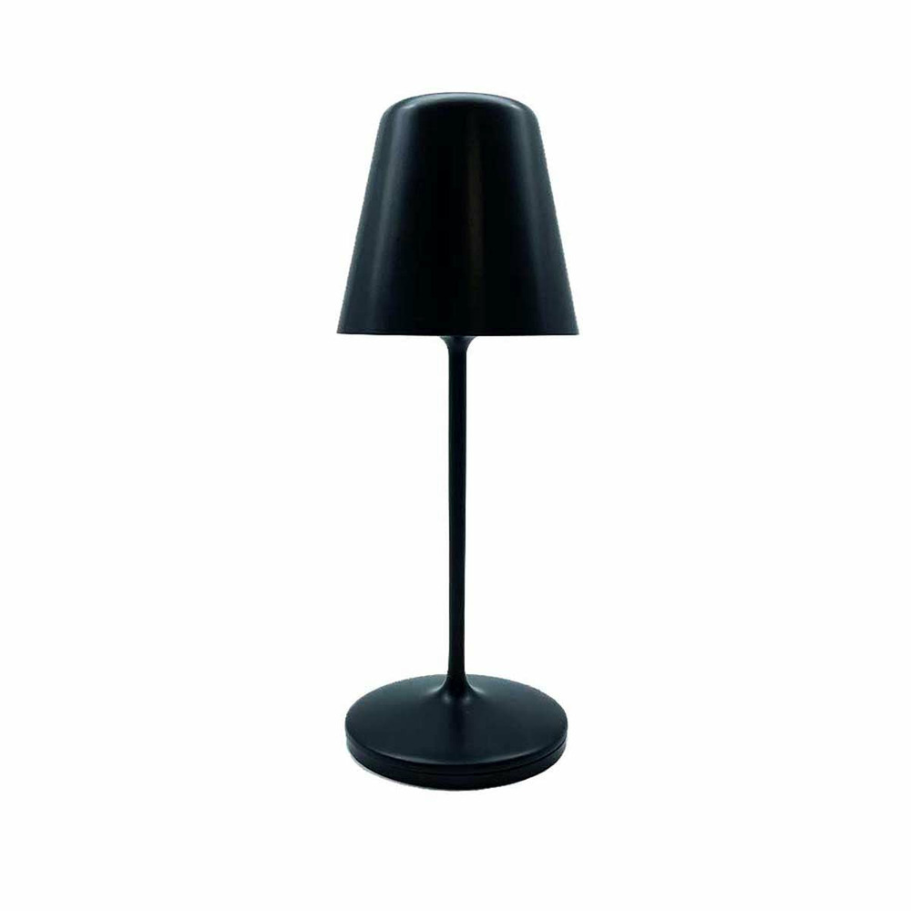 Lampe de table sans fil led chloe noir acier h28cm