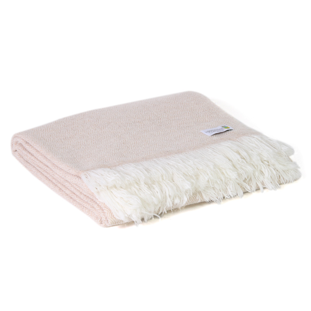 Plaid mérinos cachemire Beige John Hanly Plaid mérinos cachemire Beige John Hanly
