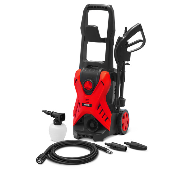 Nettoyeur haute pression 1700w - 135 bars sur roues - buse turbo et buse rotativ