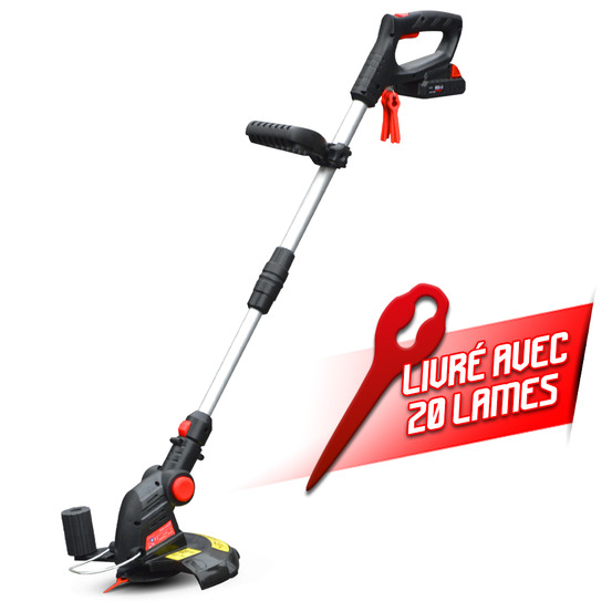 Coupe bordures sans fil 20v batterie lithium 2000mah - 25cm - elem garden