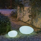 Lampe petra 60 en forme de galet lumière blanche froide par câble 60x44x30cm