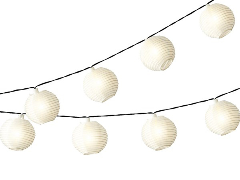 Guirlande solaire lanternes chinoises 10 led
