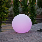 Newgarden - lampe boule buly 40 solaire+batterie rechargeable led rgb avec télécommande ø40x35cm