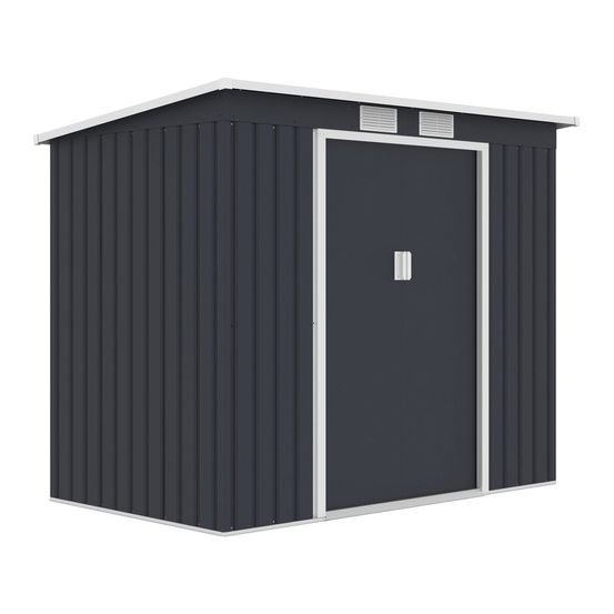 Abri de jardin en métal avec toit monopente métal