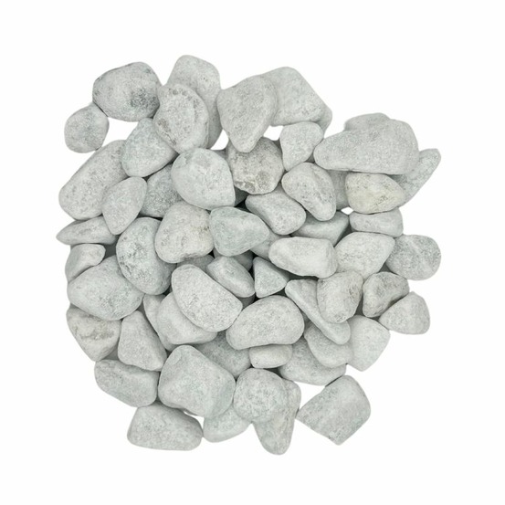 Pack 600kg galet de marbre blanc de carrare ø 15/25 mm (24 sacs x 25kg) - livraison standard