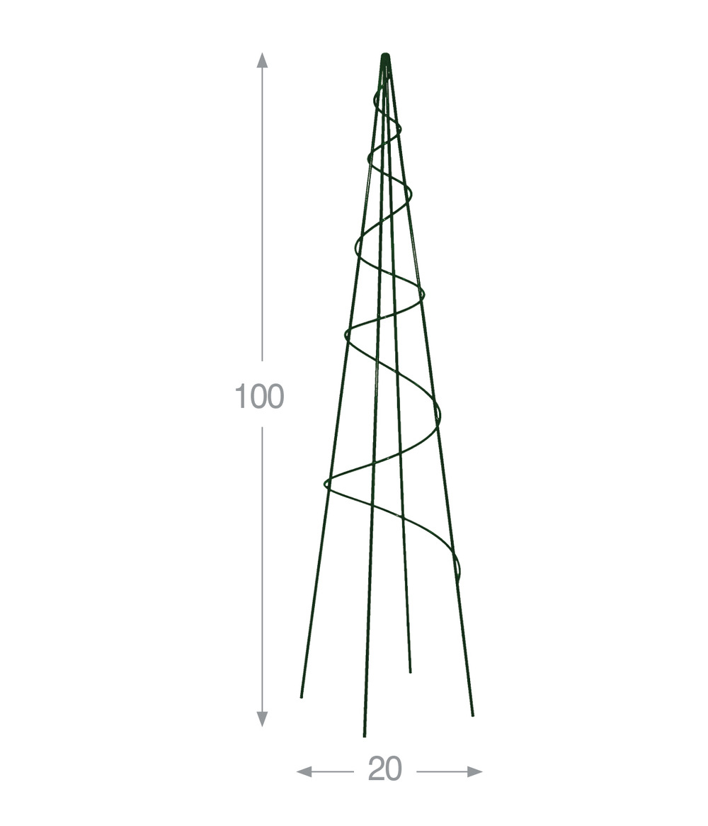 Tipis spirale fer vieilli - 20x100 cm - acier époxy