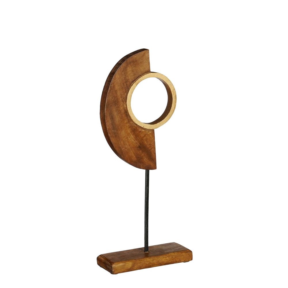 Mica decorations pelly objet décoratif - décoration en bois fsc 100% - sculpture décorative minimaliste pour étagère ou console -