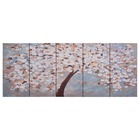 Ensemble de tableau sur toile arbre fleuri multicolore 150x60cm
