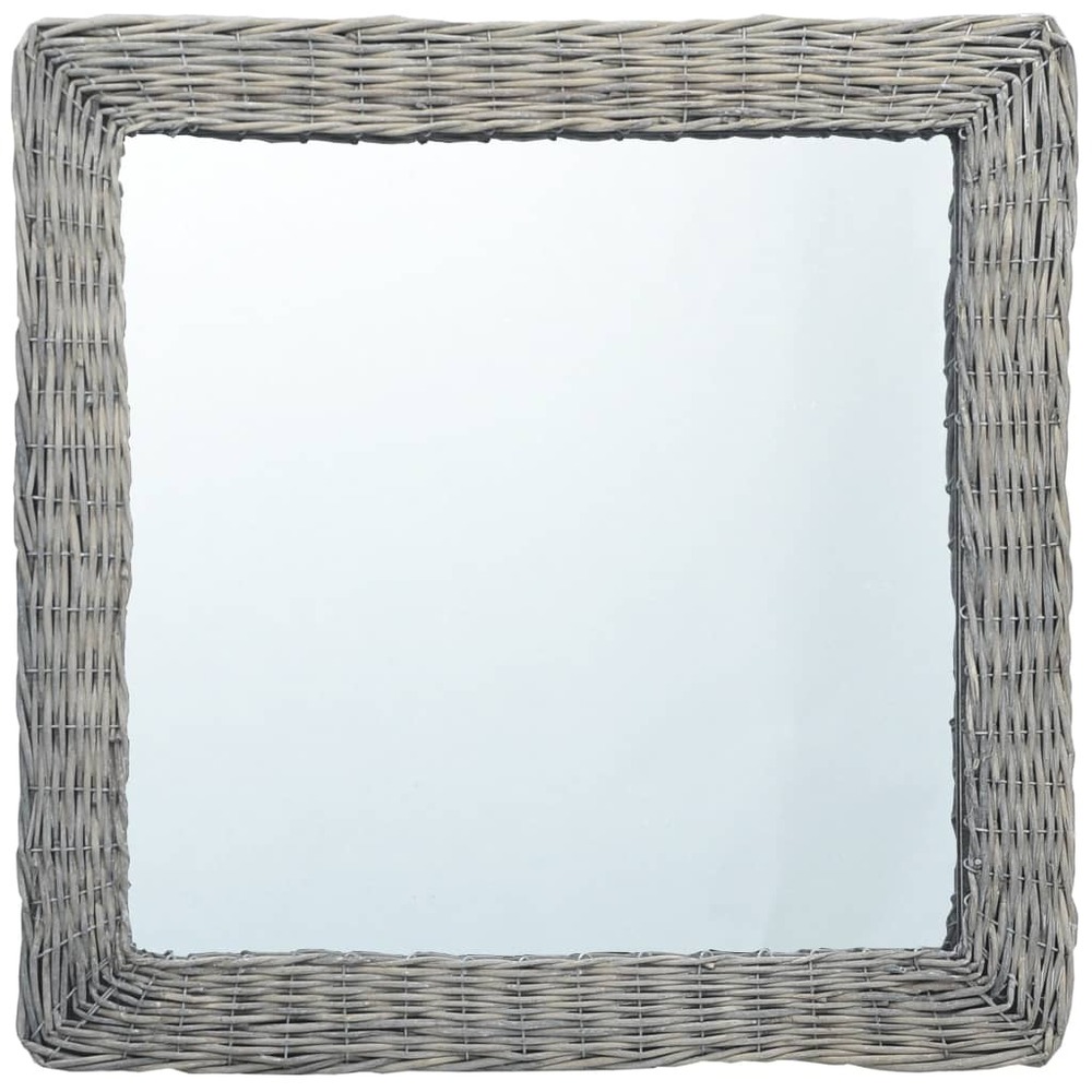 Miroir 50x50 cm osier